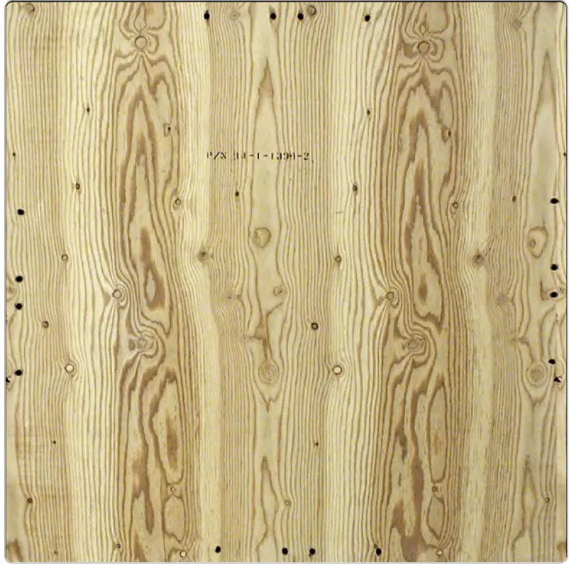 Plywood skid board, top-down